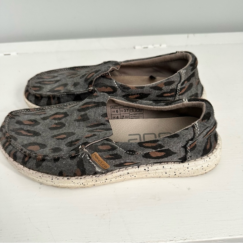 cheetah slip on hey dudes